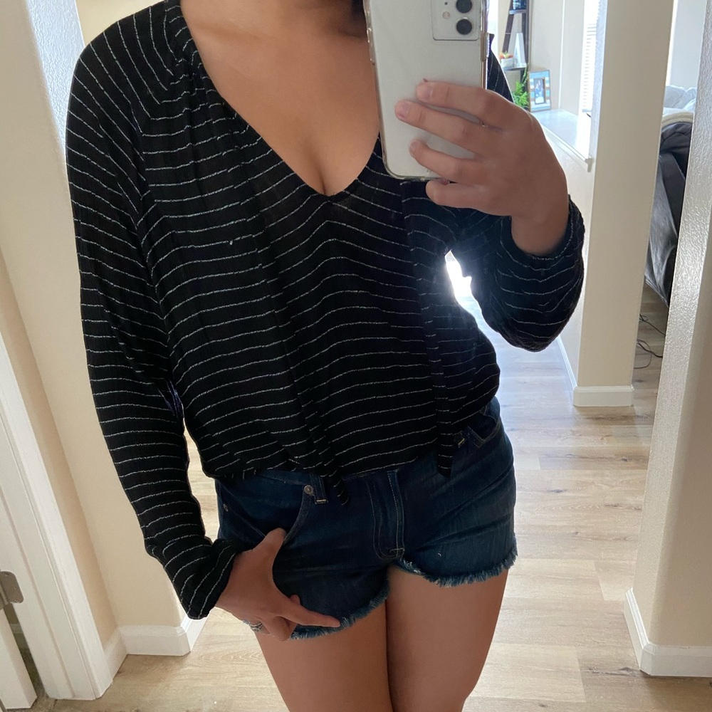 Lucky Brand Stripped Bell Sleeve